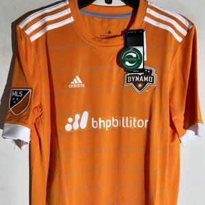 Adidas MLS HOUSTON DYNAMO Orange Youth JERSEY Sz L or XL New w tags